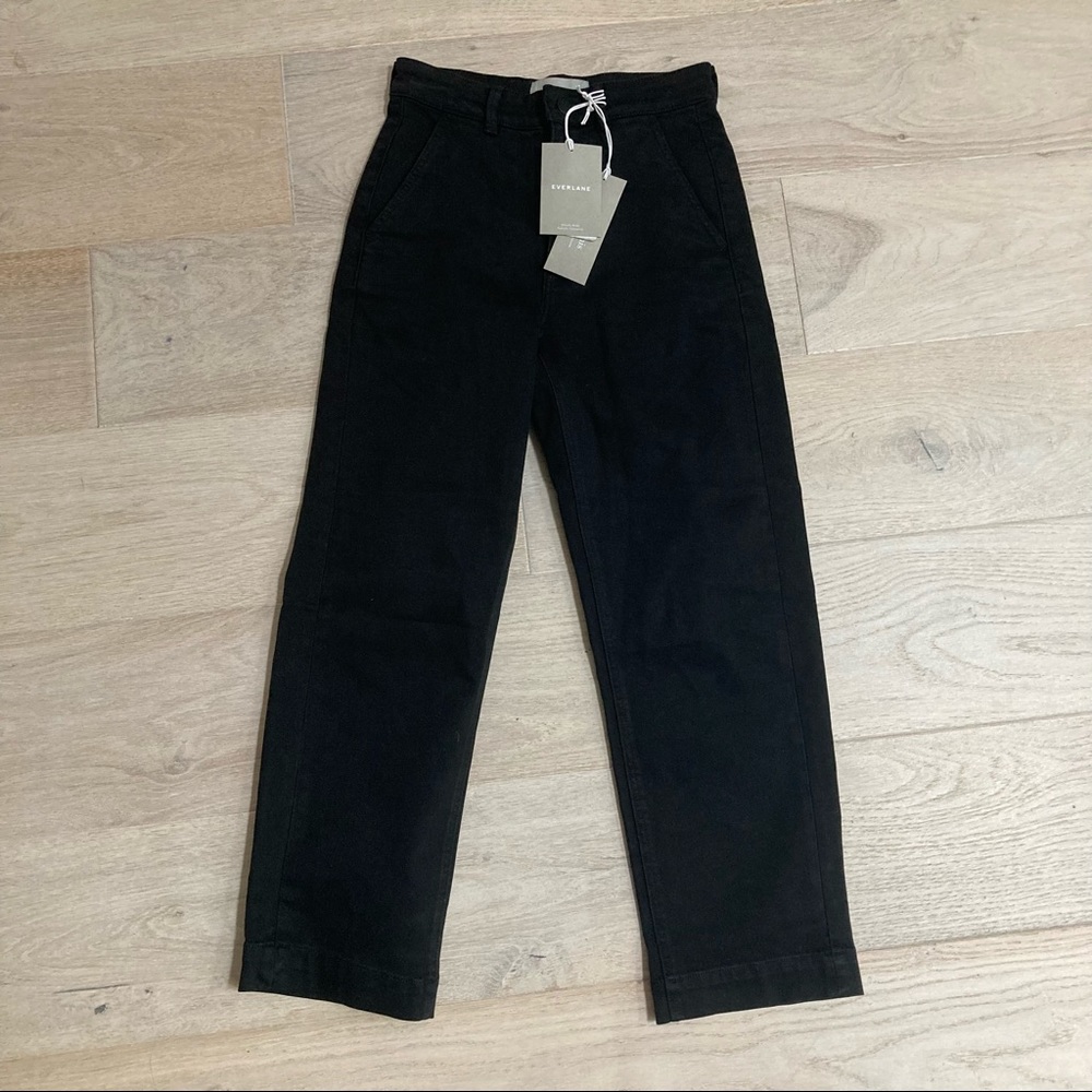 Everlane Straight Leg Crop - Black, 2 Regular